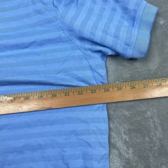 Brooks Brothers Slim Fit Men’s Stripe Polo Shirt XL Blue 6977 - Picture 4 of 7